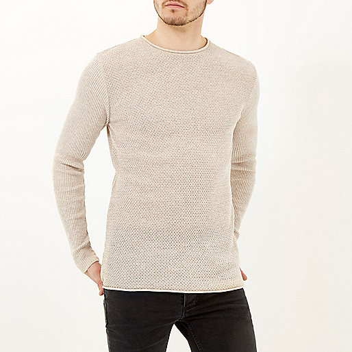 river island white jeans,jacques-vertuk UK Stone lightweight textured sweater men 285677