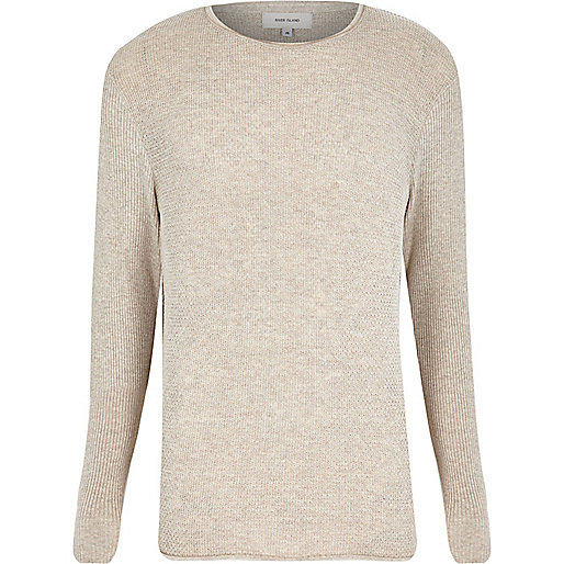 tops sale river island,jacques-vertuk Irish Website Stone lightweight textured sweater Sweaters / Cardigans Sale men