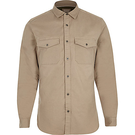 river island sale men s suits,Island River Shop Stone long sleeve muscle fit military shirt Long Sleeve Shirts Shirts men