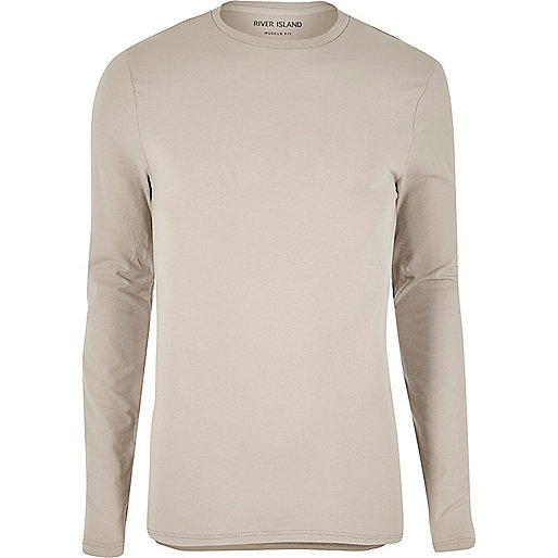 river island purse,jacques-vertuk Bags Usa Stone long sleeve muscle fit T-shirt T-Shirts / Tanks Sale men