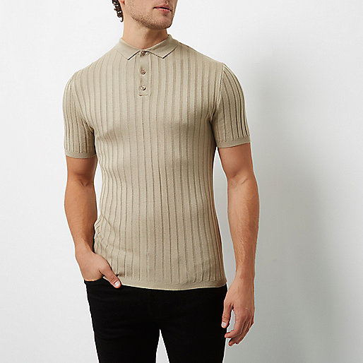 river island gold espadrilles,jacques-vertuk Outlet Store Uk Stone ribbed muscle fit polo shirt Sweaters / Cardigans Sale men