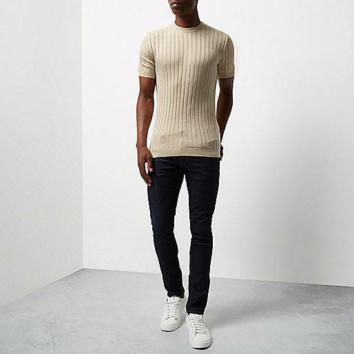 river island dogtooth dress,jacques-vertuk Online Shopping Ireland Stone ribbed muscle fit sweater T-Shirts / Tanks Sale men