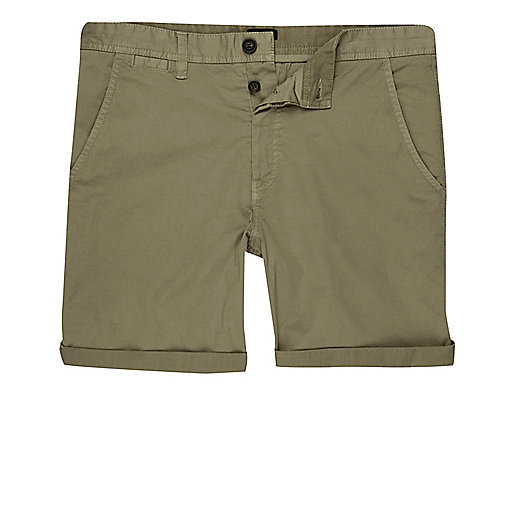 jacques-vertuk Stone rolled hem chino shorts 303377 men Shorts Smart Shorts