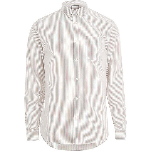 river island joni jeans,jacques-vertuk Shop Stone stripe print long sleeve Oxford shirt men 302117