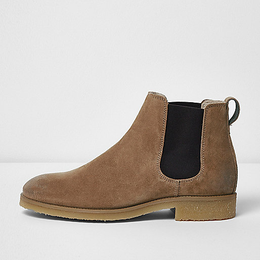 jacques-vertuk Stone suede chelsea boots 301321 men Shoes / Boots Boots