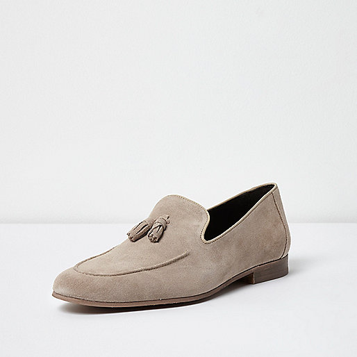 www river island sale,jacques-vertuk Dress Pink Stone suede tassel loafers Shoes Shoes / Boots men