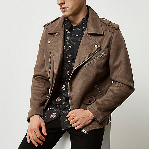 river island green sequin,jacques-vertuk Black Dress White Collar Stone textured biker jacket Coats / Jackets Sale men