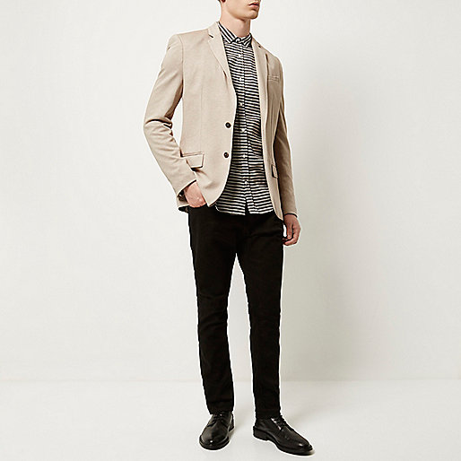 mens grey jeans river island,jacques-vertuk Ladies Wear Stone woven slim blazer Blazers Sale men