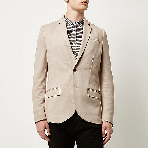 mens grey jeans river island,jacques-vertuk Ladies Wear Stone woven slim blazer Blazers Sale men