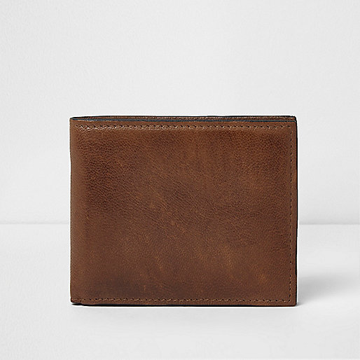 jacques-vertuk Tan brown leather folout wallet 303903 men Accessories Wallets