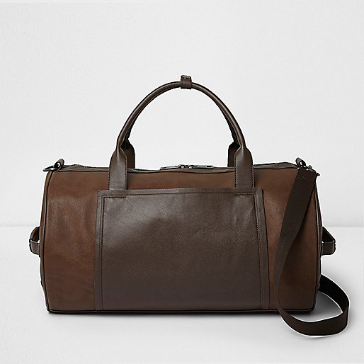 next river island coat,jacques-vertuk Stores Tan brown panel holdall Holdalls Bags men