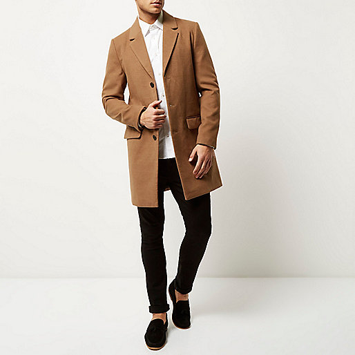 river island coated molly jeans,Www Riverisland Com Uk Clothes Tan smart overcoat Coats Coats / Jackets men