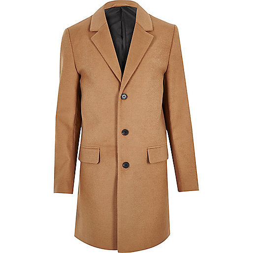 jacques-vertuk Tan smart overcoat 295304 men Coats / Jackets Coats