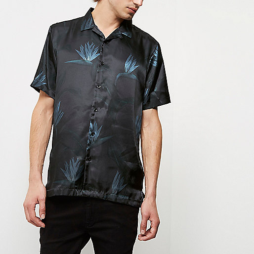 river island ladies black bag,jacques-vertuk Online Teal green paradise print shirt men 297058