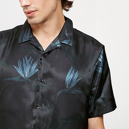 river island ladies black bag,jacques-vertuk Online Teal green paradise print shirt men 297058