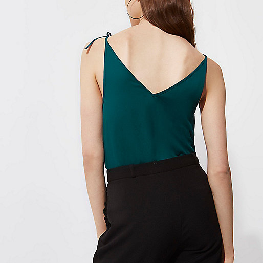 river island hobo bag,jacques-vertuk Clothing Uk Online Teal textured bow shoulder cami top Cami / Sleeveless Tops Tops women