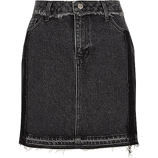 river island sequin ombre dress,T jacques-vertuk Washed black frayed trim denim mini skirt Mini Skirts Skirts women