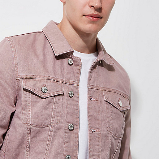 river island gold jeans,jacques-vertuk Camel Top Washed pink hooded denim jacket Jackets Coats / Jackets men