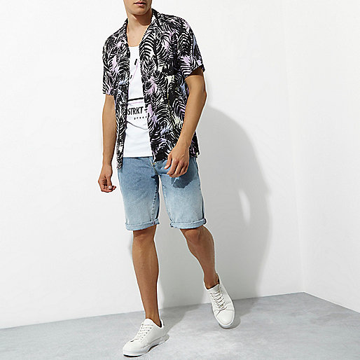 river island patent coat,jacques-vertuk Outlet White  Abtstrkt  print tank men 302876