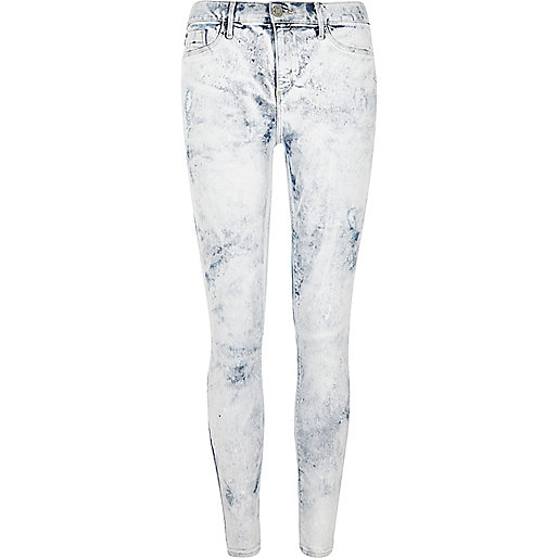 wide fit shoes river island,jacques-vertuk London White acid wash paint effect Molly jeggings women 700706