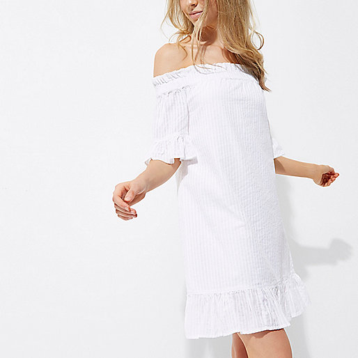 river island houndstooth bag,jacques-vertuk Shop Online Sale White bardot frill swing dress Dresses Sale women