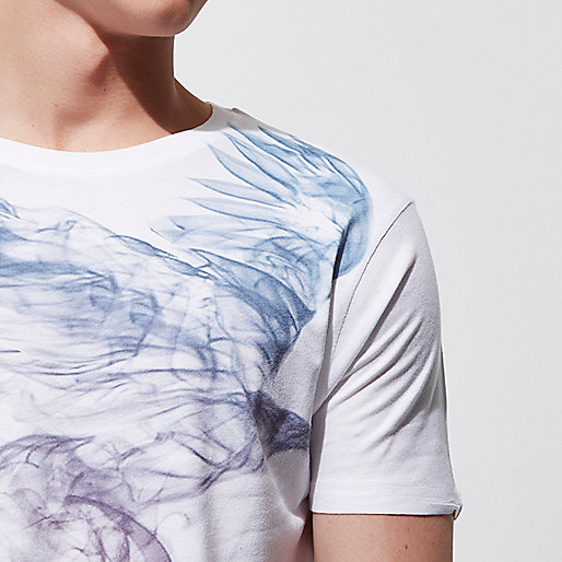 river island denim shorts,Find jacques-vertuk White bird smudge short sleeve T-shirt T-shirts T-Shirts / Tanks men