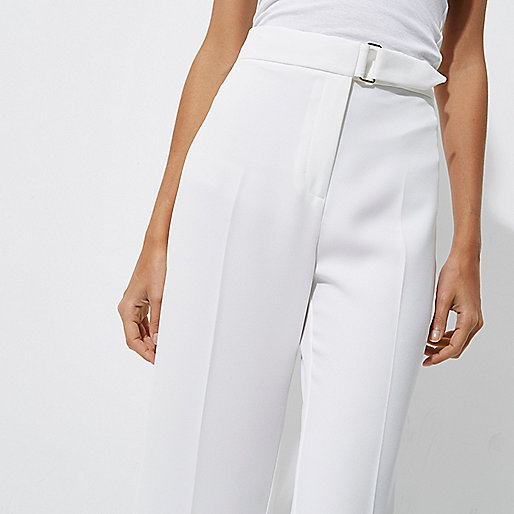 river island edge lane,jacques-vertuk Online White buckle waist pants women 703104