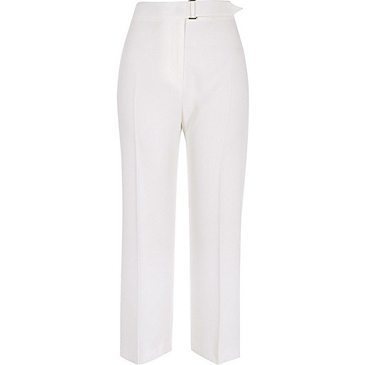 river island edge lane,jacques-vertuk Online White buckle waist pants women 703104