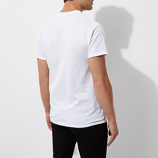 river island blue coat,Dresses Uk jacques-vertuk White ‘California’ print crew neck T-shirt T-shirts T-Shirts / Tanks men