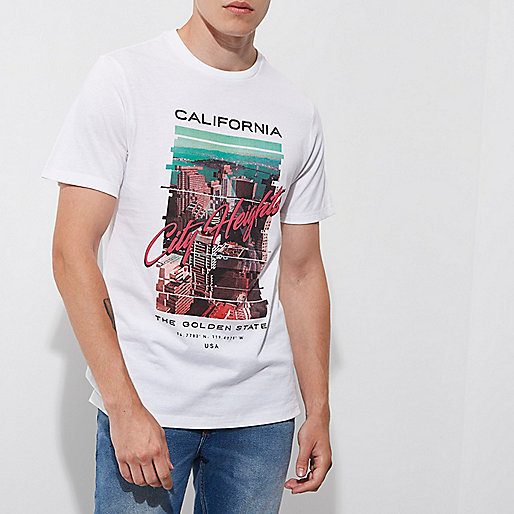 river island shoes sale women s,jacques-vertuk Corporate Website White 'California' print slim fit T-shirt T-shirts T-Shirts / Tanks men