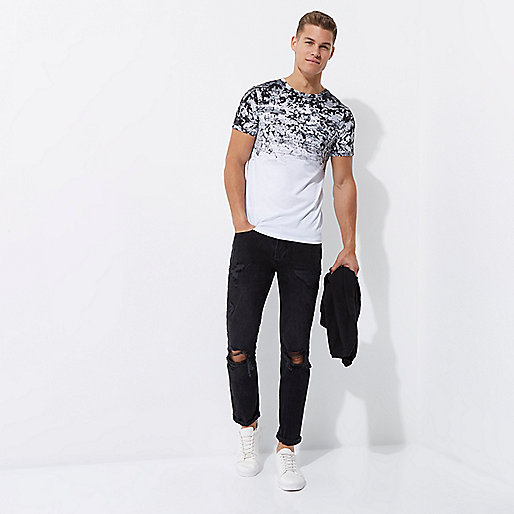 river island patent boots,jacques-vertuk In London White camo print fade muscle fit T-shirt T-shirts T-Shirts / Tanks men