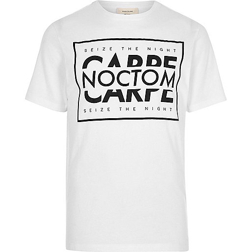 jacques-vertuk White 'Carpe Noctom' slim fit T-shirt 302844 men T-Shirts / Vests