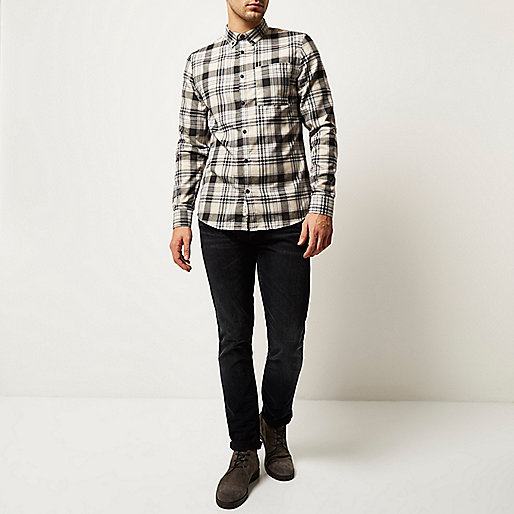 river island green puffer coat,jacques-vertuk Clothing Company White casual check flannel shirt Shirts Sale men