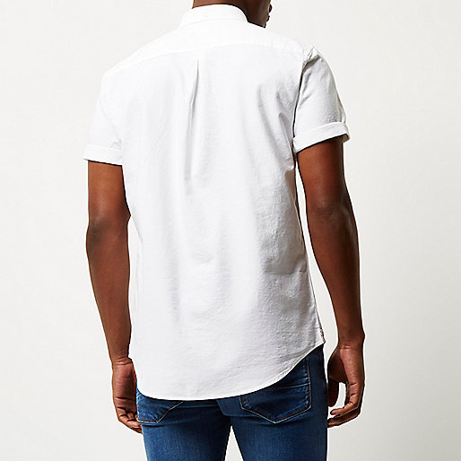 river island white blouse sale,jacques-vertuk Island White casual short sleeve Oxford shirt Short Sleeve Shirts Shirts men