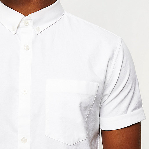 river island white blouse sale,jacques-vertuk Island White casual short sleeve Oxford shirt Short Sleeve Shirts Shirts men