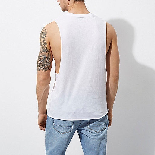 river island cream slippers,jacques-vertuk Shop White crew neck muscle fit tank top men 301169