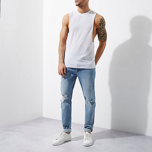 river island cream slippers,jacques-vertuk Shop White crew neck muscle fit tank top men 301169