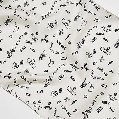 river island beach dress,jacques-vertuk Sale White doodle print neck scarf men 298994