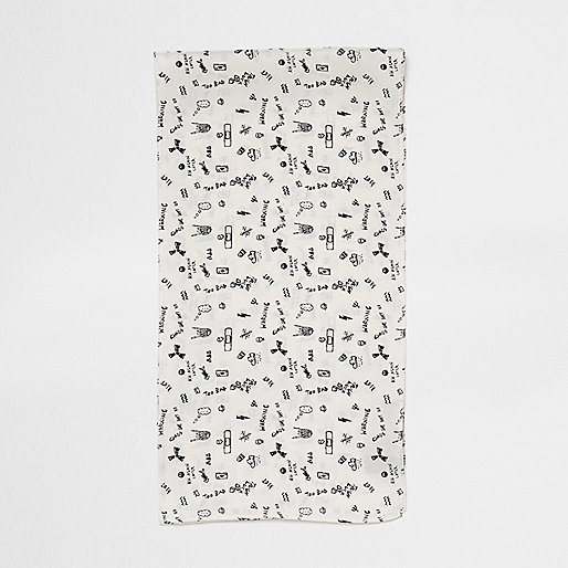 river island beach dress,jacques-vertuk Sale White doodle print neck scarf men 298994