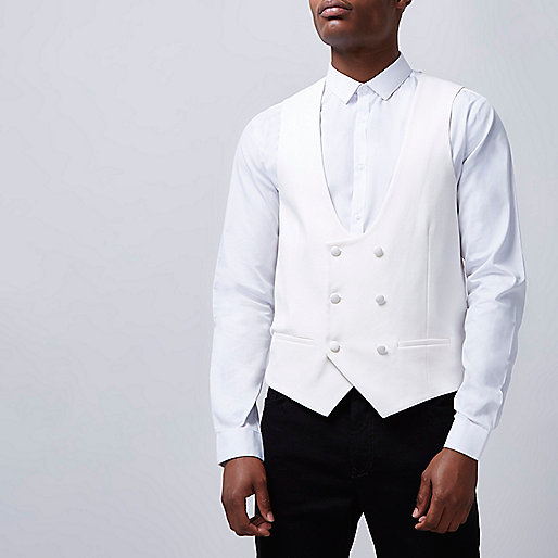 carrie jeans river island,jacques-vertuk Sale Online White double breasted suit vest Slim Fit Suits men