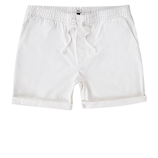 jacques-vertuk White drawcord waist pull-on shorts 302131 men Shorts Casual Shorts