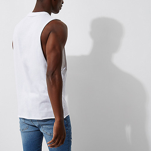 black patent river island boots,jacques-vertuk UK White dropped armholes tank top men 303290