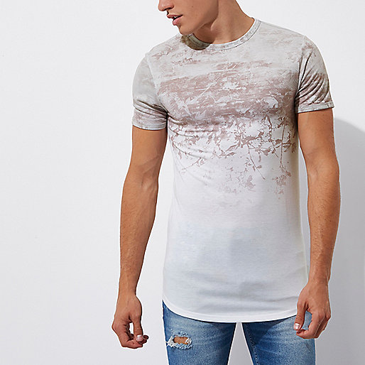 river island green bag,jacques-vertuk Dresses Online Uk White fade print muscle fit T-shirt T-shirts T-Shirts / Tanks men