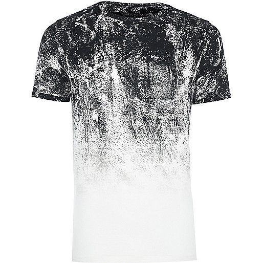 river island blue fur coat,jacques-vertuk UK Sale White faded glitch print muscle fit T-shirt men 299424