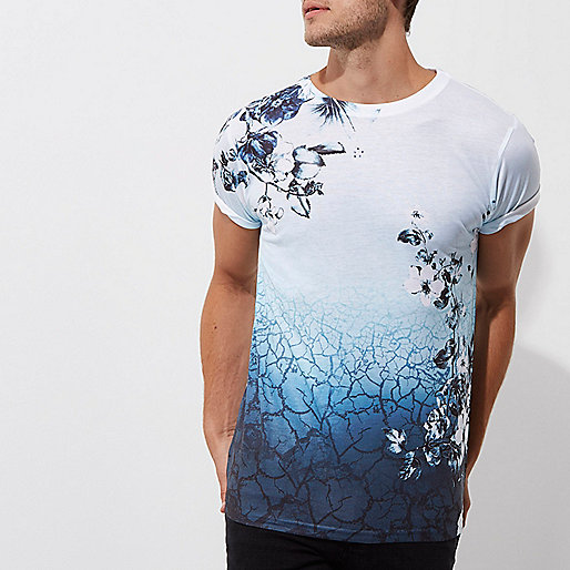 river island summer sale,Denim Shirt Women jacques-vertuk White floral fade print crew neck T-shirt T-shirts T-Shirts / Tanks men