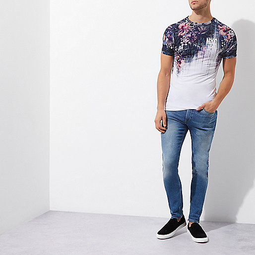 riverisland knit dress,jacques-vertuk Stores White floral  NYC  fade muscle fit T-shirt men 303987