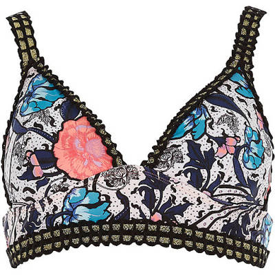 river island chunky heels,jacques-vertuk Clothes White floral triangle longline bikini top Vacation Shop Sale women