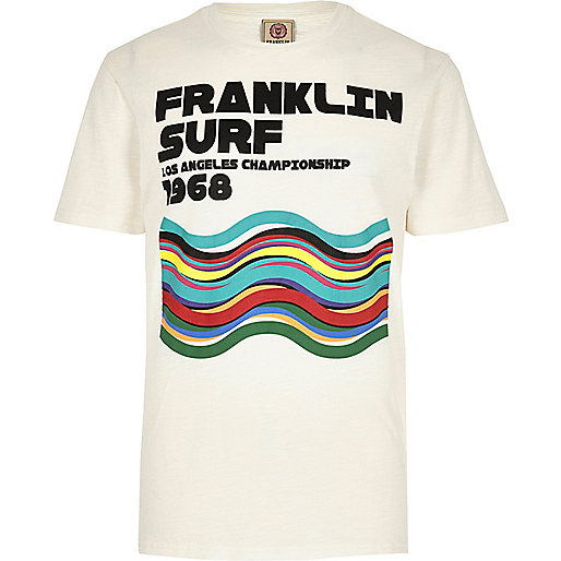 jacques-vertuk White Franklin & Marshall print T-shirt 302058 men T-Shirts / Vests T-shirts