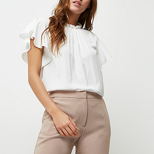 river island walking boots,jacques-vertuk Long Dresses White frill sleeve top Workwear Sale women