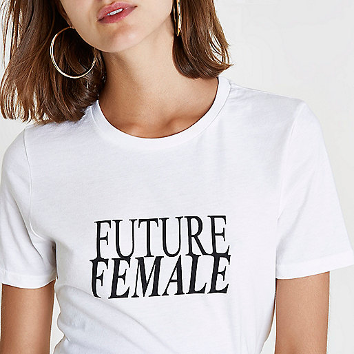 river island green coat,jacques-vertuk London White ‘future female’ print T-shirt women 710773